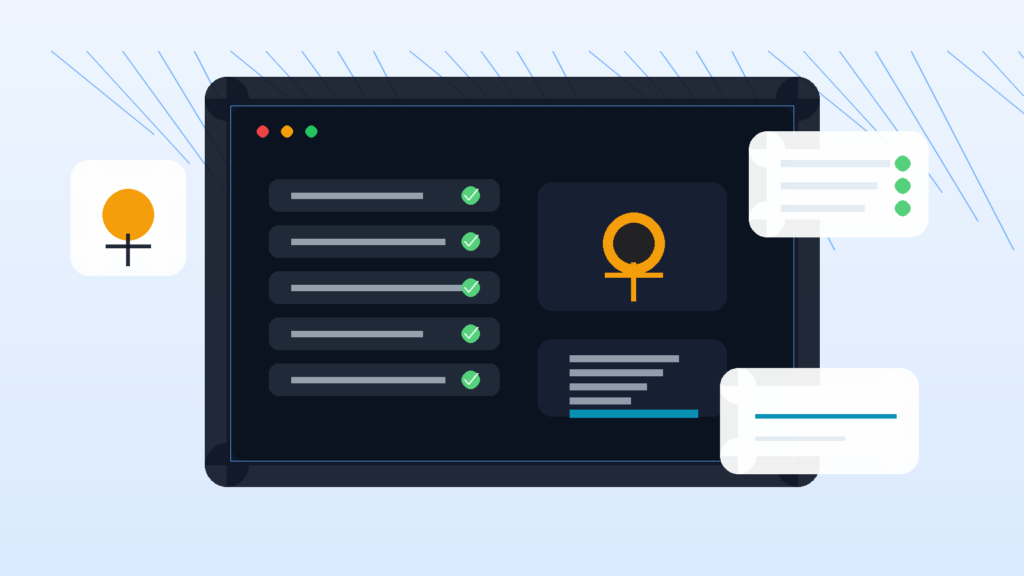 Interfaz visual de desarrollo web moderno con elementos de accesibilidad, CSS y rendimiento