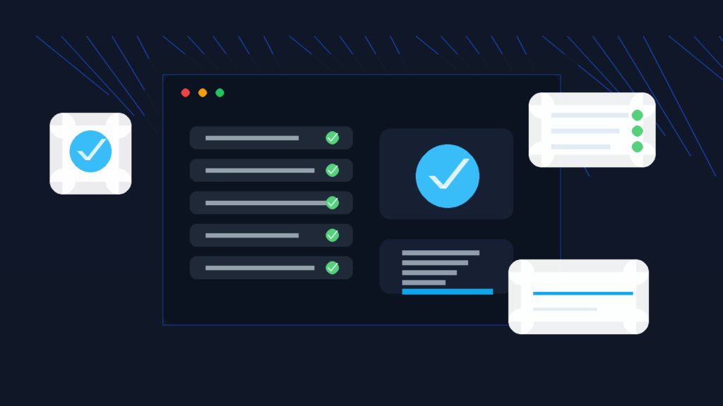 Panel visual de mantenimiento web con checklist para preparar una actualización de WordPress 7.0